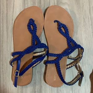 Royal blue sandals